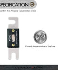 Nickel Plated 300 Amp ANL Fuse 5 Pack For Auto Electrical Systems showing 300A rating specification