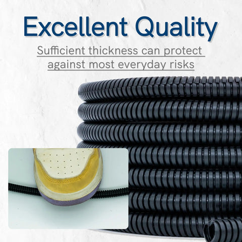 30 Feet Flame Retardant Split Wire Loom Tubing One Quarter Inch Inner Diameter Black Cable Sleeve Protectors showing durability