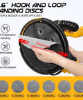 Drywall Sander For Popcorn Ceiling Removal Pro Grade 880W Power with sanding discs and hook and loop system