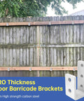 Built Tough Heavy Duty 2x4 Door Barricade Brackets U Shaped Security Brackets For Wood Sheds Gates And Basement Doors 2x4 Lumber Lock Rust Resistant Steel White installed on wooden gate