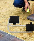 Wearable Garden Kneeling Bench And Seat With Thick Knee Pad Portable Kneeler Stool in use for easy garden work and outdoor tasks.