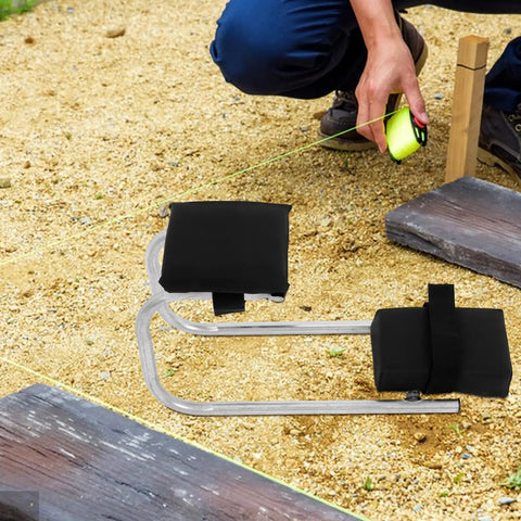 Wearable Garden Kneeling Bench And Seat With Thick Knee Pad Portable Kneeler Stool in use for easy garden work and outdoor tasks.