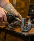 Four Pack Three Eighths Inch Weld-On Grab Chain Hooks G70 Heavy Duty Tow Lifting 6600 Lb Working Load being welded onto surface