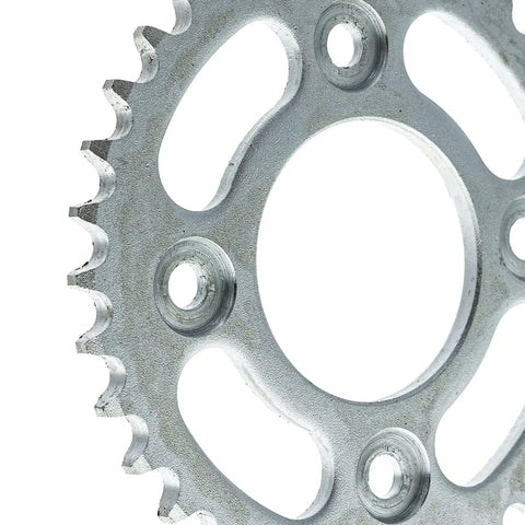 Close-up of sprocket from Honda Grom Drive Chain And Sprocket Combo 15T Front 34T Rear 420 X Ring Chain 106 Links