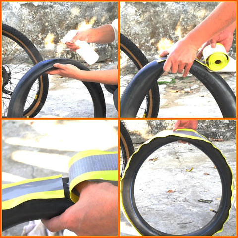 80mm Fat Bike Tire Liner Self Adhesive Inner Tube Protector installation