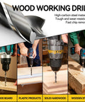 Beefy 16-Piece Drill Bit Set For Metal, Wood, Plastic, And Drywall being used on wood, plastic, and hardwood with various drills.