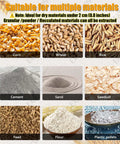 Various materials suitable for Heavy Duty Pro Grade Screw Conveyor Grain Auger 2200W Portable Grain Suction System Delivers 220 To 440 Pounds Per Minute And 100 To 200 Kilograms Per Minute For Grain Sand Cement Feed Farm Construction With 1.5m 3m Or 5m Length Options, including corn, wheat, rice, cement, sand, sawdust, feed, flour, and plastic pellets.