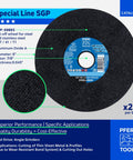 Heavy-Duty Type 1 Cut-Off Wheel 6 Inch By 0.045 Inch By 7/8 Inch Aluminum Oxide Metal Cutting Disc 10,200 RPM Ideal For Steel And Stainless Steel Pack Of 25 Part 69865