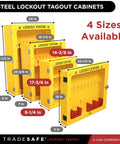 Lockout Tagout Cabinet For Unfilled Station Wall Mountable LOTO Box Industrial Grade 19 Gauge Steel With Durable Shackle Holders