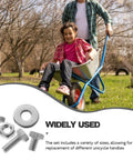 Sturdy Must Have Stainless Steel Carriage Bolt Kit With Washers And Nuts 10 Sets 304 Grade for carriage and unicycle replacement