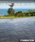 Heavy Duty Solvent Based Acrylic High Gloss Wet Look Cure And Seal For Concrete And Pavers 5 Gallon on a glossy patio surface.