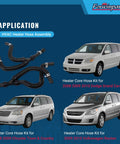 HVAC Heater Hose Assembly Kit For Dodge Grand Caravan, Chrysler Town And Country, Volkswagen Routan 2008 2009 2010 with vehicles.