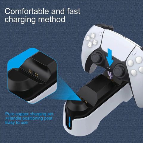 Dual Controller Charging Station With LED Indicator And Safe Fast Charge Dock For Game Console Controllers Power Up Two At Once