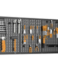 Heavy Duty Metal Pegboard Panels 3 Pack For Garage Wall Organization And Tool Storage, Modular Peg Board Organizer For Workbench