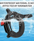 Ride Easy Universal Motorcycle Cruise Control Throttle Lock With Quick Release Button shown in water, demonstrating waterproof ABS material.