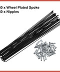40-Piece 14G Bike Steel Spokes Kit 266mm Length With Nipples Ready For Action Wheel Repair For Most Bikes Heavy-Duty Spokes And Nipples Set