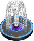 Sun Powered Solar Fountain Pump For Bird Bath And Garden Pond With Upgraded Glass Panel showcasing water spray
