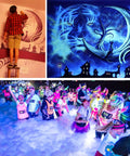 30W LED Black Light Bar For Glow Parties And Halloween, 5ft With Plug And Switch, murals glowing in UV light during night events