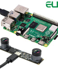 Ace Dual Lens Monochrome USB Camera Module Blitzing Global Shutter 210FPS 3D Stereo Vision Kit with Raspberry Pi connection and dual sensors.