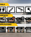 Image showing tools, surfaces, and applications for 12 Tubes Of 10.1 Oz White Heavy Duty One Component Polyurethane Sealant For Moisture Cure Non Sag Elastomeric Mastic With Strong Adhesion To Concrete Wood And Metal Ideal For Weatherproof Sealing At Home And On The Job.