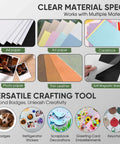 Heavy Duty Button Paper Cutter For 58mm Badges And 69.5mm Round Buttons Rugged Metal Die Cutter material compatibility chart