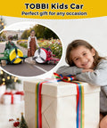 Kids with Ride On Airplane With Remote Control For Kids, 12V Battery Powered Toddler Car, featured in holiday setting.