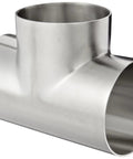 316L Stainless Steel Weld Short Tee Fitting Polished Finish For Three Way Tee With Three End Connections For 3 Inch Tube OD Built Tough Piping Connector Easy Weld 250 psi