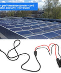 Brass DC5521 Solar Power Cord 300V For Household Appliances Flexible Heavy Duty Cable For Stable Power Transmission Everyday Home Use Plug In Ready Kink Resistant Easy Storage, 0.5m black cord