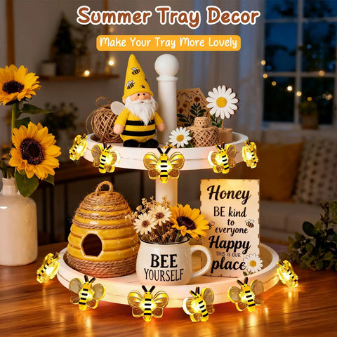 Bee String Lights For Bedroom Decor 10ft 30 LED Honeybee Fairy Lights Battery Operated Cute Bee Lights To Level Up Your Room Vibe Bedroom Dorm Classroom Wedding Party Gift Idea For Women Men Teens Kids