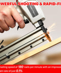 Pneumatic Pin Nailer 23 Gauge Headless Micro Pinner For Cabinets And Interior Decor in action showing low jam rate