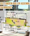 2 Pack Sliding Patio Door Tandem Roller Assembly Replacement Fits Guardian Croft VinylMax And Other Sliding Door Manufacturers 1-1/4 Inch Steel Ball Bearing End Adjustment 5-3/4 Inch Screw Hole Centers