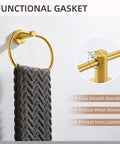 Slick Brushed Dark Gold Towel Ring With Swivel Hand Towel Holder SUS 304 Stainless Steel Wall Mounted Bathroom Accessory.