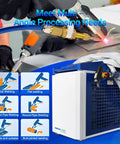 Image of 3000W Four In One Laser Welding Machine With Auto Wire Feeder 380V, showcasing welding capabilities and torch detail.