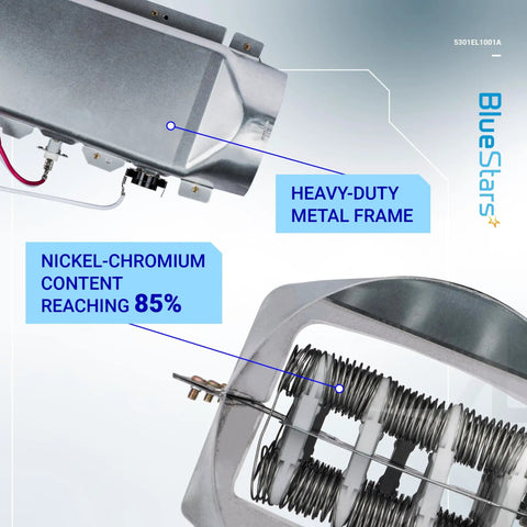 Easy Install Dryer Heating Element Assembly For LG Dryers Replacement with heavy-duty metal frame and nickel-chromium content
