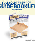DIY 19 Inch Crosscut Sled Kit For Table Saw With Undrilled UHMW Bars guide booklet showing sled assembly instructions