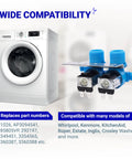 Washer Water Inlet Valve With Mounting Bracket Replacement For Whirlpool Kenmore KitchenAid beside washing machine image