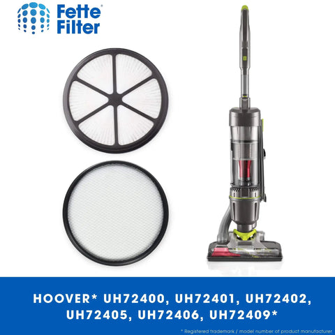 Two Pack Vacuum Filter Set For Upright Models UH72400 UH72401 UH72402 UH72405 UH72406 UH72409 with HEPA and rinsable filter