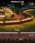 Outdoor Solar Lights For Yard And Pathways 20 Foot Connectable Landscape Edging With 10 No Dig Garden Border Lights shown in garden