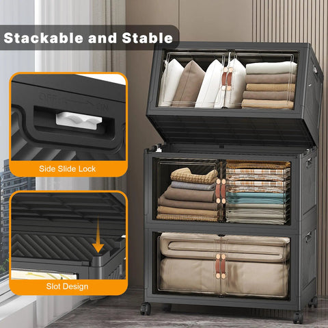 Extra Large Stackable Storage Bins With 2 Mesh Lids 896QT Collapsible Closet Organization System Rock Solid Heavy Duty Drawers Hella Spacious For Puffy Quilts And Total Clutter Game Changer