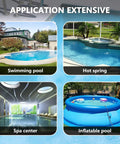 No Sweat Heavy Duty Dual Voltage Pool Pump Motor 2HP B2855 Replacement 56Y Frame Square Flange in use for swimming pool application.
