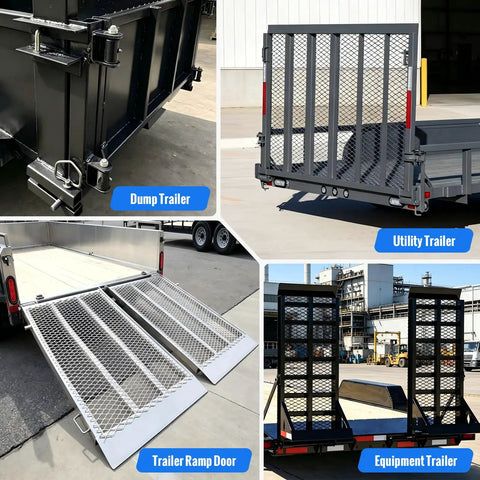Heavy Duty Weld On Trailer Hinges With Grease Fitting For Dump Trailers, Utility Gates And Trailer Doors, Strap Style, 4 Pack