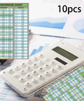 Calculator and 10 printed 20 Pack Inches To Millimeters Conversion Chart Stickers For Workshop And Garage Use Waterproof Vinyl Decals