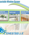 Expandable Window Screen Pack Of 2 For Double Hung And Sliding Windows, Fits 20 Inches High By 28 To 54 Inches Wide, shown installed.