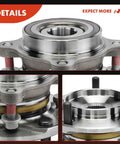 Front Wheel Bearing And Hub Assembly Pair For 4WD Toyota Tundra 2007 Through 2018 And Sequoia 2008 Through 2018 close-up view