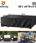 All Weather Outdoor Furniture Cover Waterproof Heavy Duty 600D Built To Last 108 Inch Long 82 Inch Wide 28 Inch High