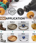 Pro Grade All In One 40 Piece Buffing And Grinding Kit With Double Layer Pads And Multi Grit Wheels for versatile applications