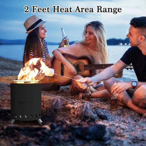 7.5 Inch Smokeless Tabletop Fire Pit Portable Mini Fire Bowl Dual Fuel No Fuss Ready For Gas Or Wood 304 Stainless Steel