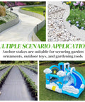 Heavy Duty Plastic Garden Stakes Set For Yard Fencing And Lawn Edging Thickened Ground Stakes securing garden setups