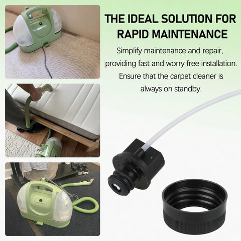 Replacement Cap And Straw Assembly For Little Green Machine Portable Cleaner, Leakproof Seal And Tight Lock, Easy Fit Spare Part For Small Carpet And Upholstery Cleaners black cap and straw