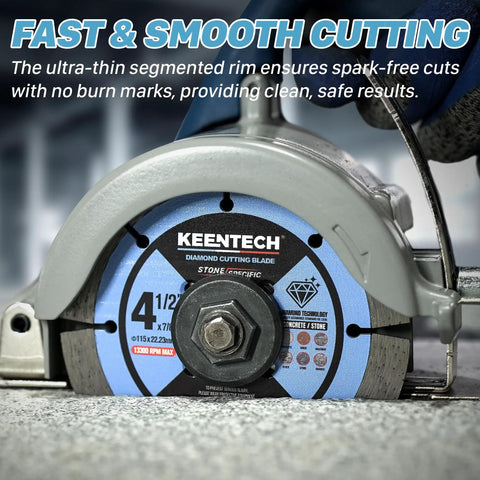 Heavy Duty Segmented Diamond Saw Blade For Smashing Through Tile Concrete Granite And Stone Holds Razor Edge Forever Two Pack, 4.5 inch.